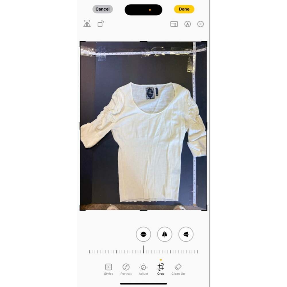 Women's Next Level Ivory Ribbed Ruched Long Sleeve Tee 2XL